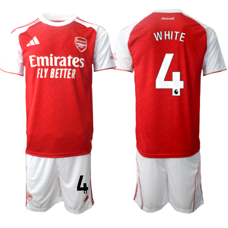 Men 2025-2026 Club Arsenal home red #4 Soccer Jersey 01
